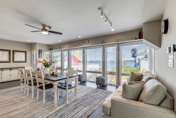 Bay views from the relaxing kitchen