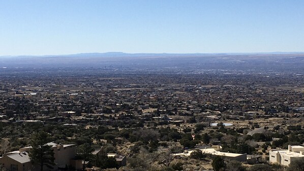Overlooking Albuquerque from the patio/ deck
