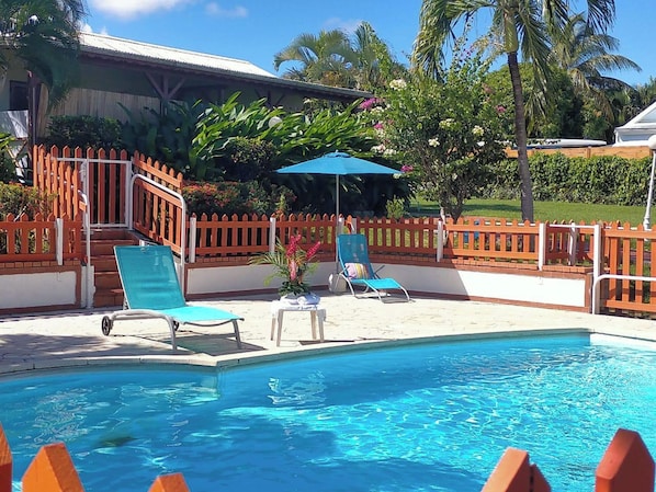 Vue sur piscine