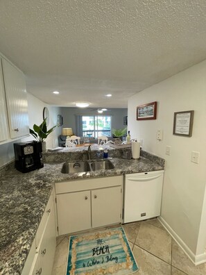 Updated kitchen with granite counter tops