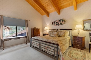 Primary bedroom with king bed