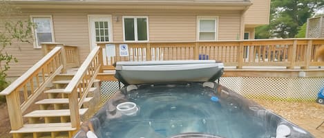 Hot tub and back deck