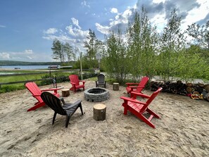 Fire pit in the yard