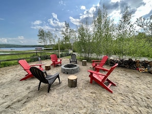 Fire pit in the yard