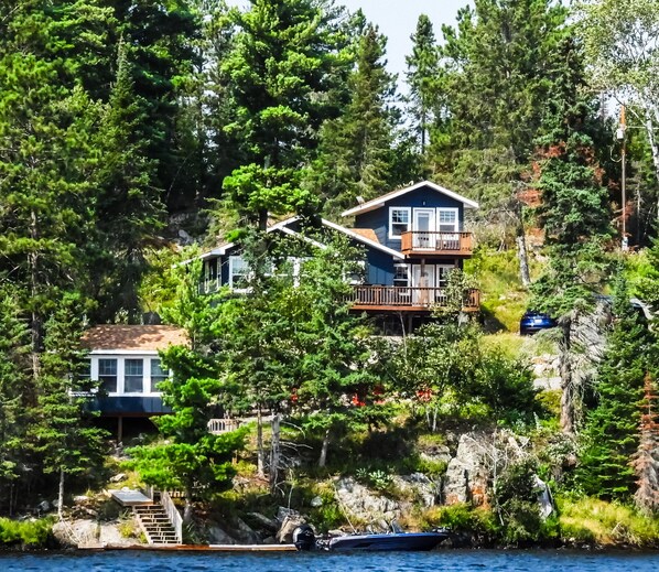 View of home from the water.  Sunshine and seclusion.