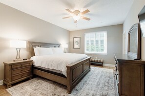 Master bedroom with king bed