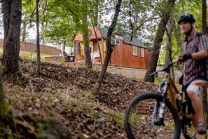 Drop In to stay and Drop In to bike Oz Trails' BEST trails less than 10 feet away.