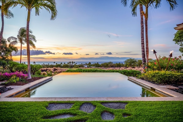 Luxury meets serenity, the view from your private pool in paradise.