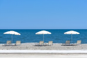 The iconic villa is located in-front of the beach 