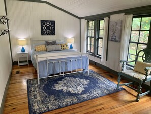 Comfy bedroom with garden views