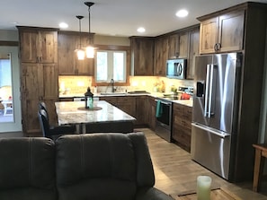 Large, newly remodeled kitchen with all the comforts of home.