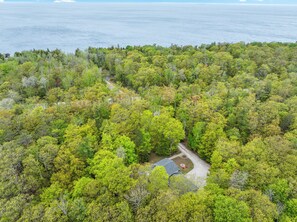Walk down Lady Slipper Road to get to the water!