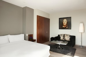 bedroom with coffee table and sofa