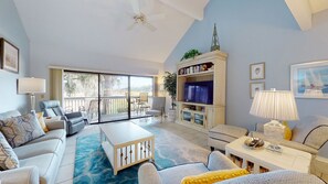 Living Room with Views of the George Fazio Golf Course