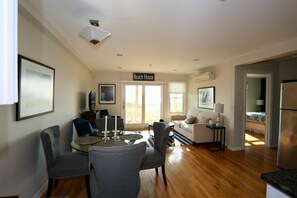 Living room with Cape cod bay views