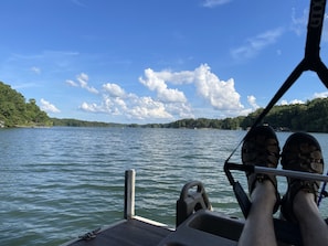 View from the dock, in the swinging chair