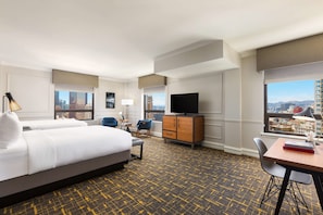 Bedroom. Views, colors and decor may vary.