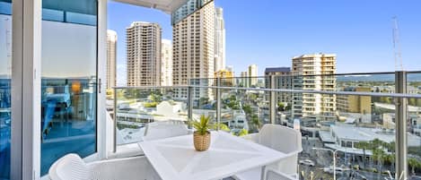 Large Balcony with panoramic views of the Gold Coast