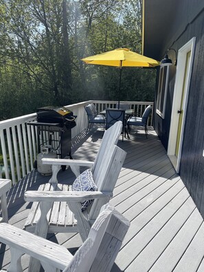 Deck where you can relax and enjoy the sunshine.