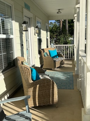 Private porch perfect for morning coffee and listening to the birds