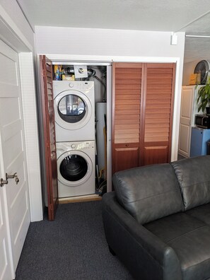 Washer / dryer off shared living room