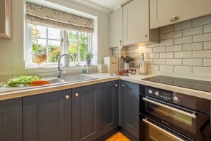 Ground floor: The kitchen has integrated oven