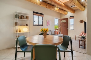 Dining area looking out to the front door.