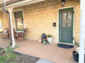 entry door and porch