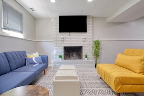Modern and beautiful family room to bring family-friends- kids together