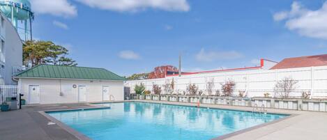 Large communal pool for use during your stay! Key card to access pool is received at check-in.