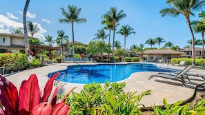 Pool area at Waikoloa Colony Villas