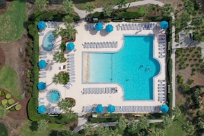 Aerial Photo of Shorewood Pool~ Kiddie Pool and Hot Tub