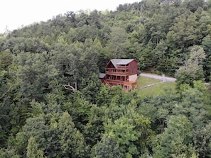 Drone photo of cabin