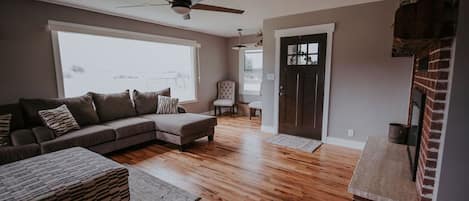 Front door entrance to living room.