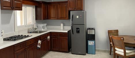 Kitchen and Dining area, Fridge with Water Dispenser