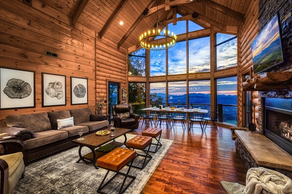 Gather around for some quality time in the main living room.