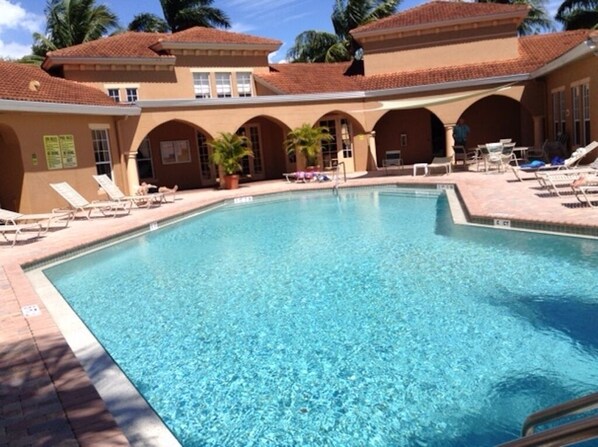 Clubhouse with saltwater pool, whirlpool, billiards, tennis, racket ball, squash