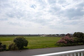 Enjoy uninterrupted views from the balcony.