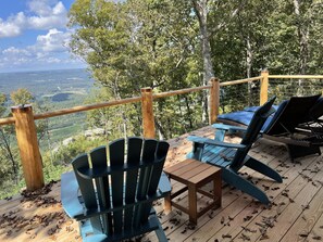 View from back deck level with house