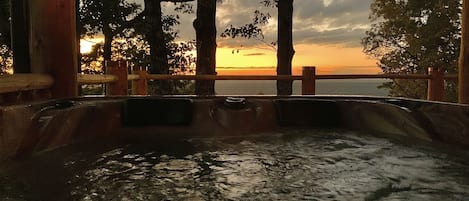 Sunset View from the therapy spa. 