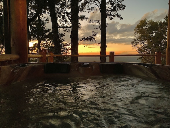 Sunset View from the therapy spa. 