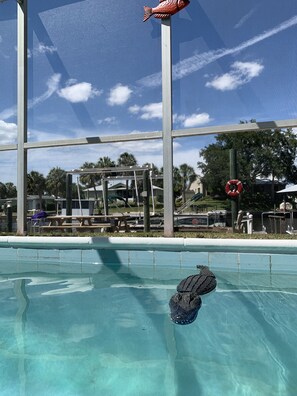 4' deep pool ready for playtime