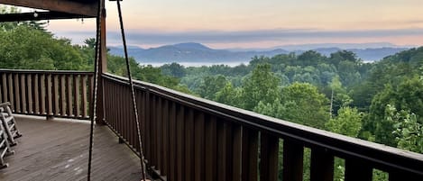 Peaceful sunrise from the deck.