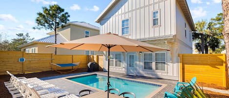 Private pool can be heated in cooler months