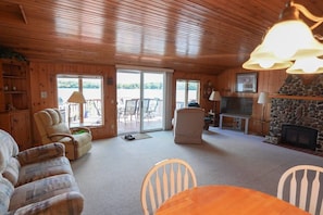 Living room with fireplace