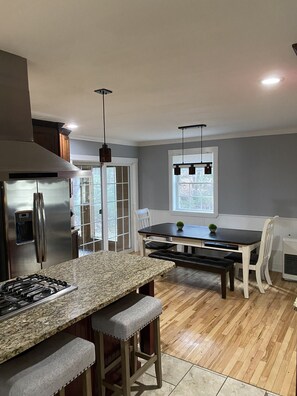 Kitchen table with two benches