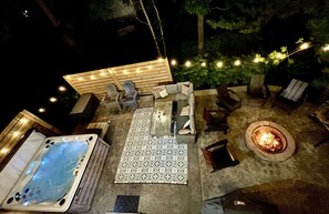 Backyard space- relax in the host tub or make a fire