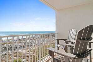 Spacious balcony perfect for enjoying the morning sunrise or evening sunset