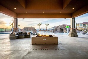 Firepit and Pool area