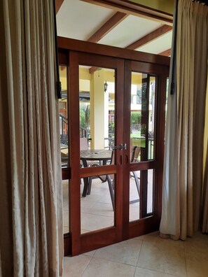 Living room access to the patio.